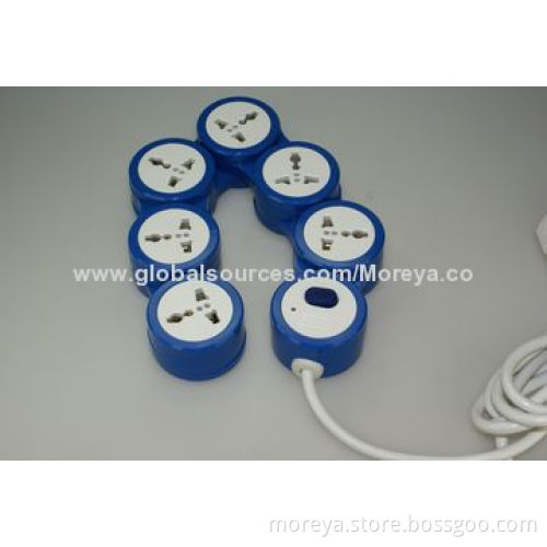 Extension power socket/360-degree flexible universal power strip 6-outlet